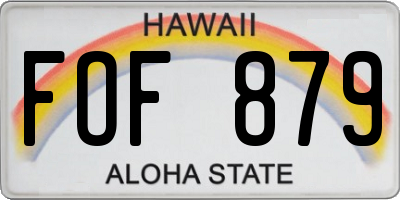 HI license plate FOF879