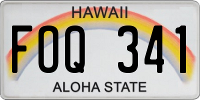 HI license plate FOQ341