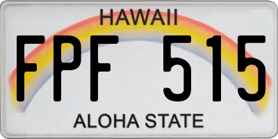 HI license plate FPF515