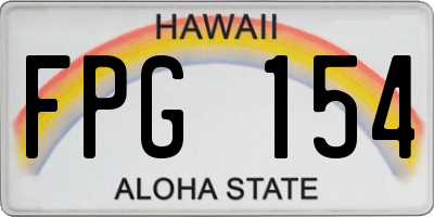 HI license plate FPG154
