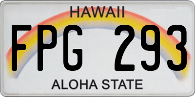 HI license plate FPG293