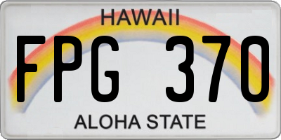 HI license plate FPG370