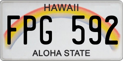HI license plate FPG592