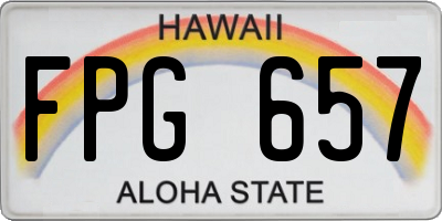 HI license plate FPG657