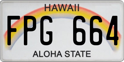 HI license plate FPG664