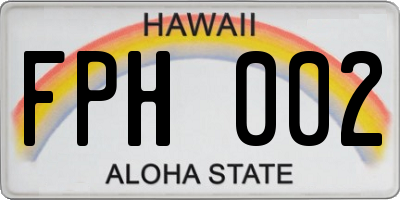 HI license plate FPH002
