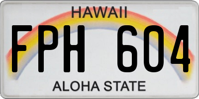HI license plate FPH604