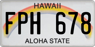 HI license plate FPH678