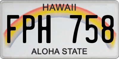 HI license plate FPH758
