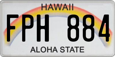 HI license plate FPH884
