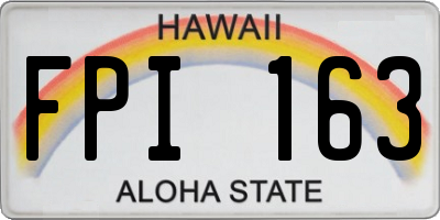 HI license plate FPI163