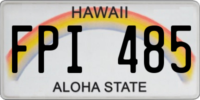 HI license plate FPI485