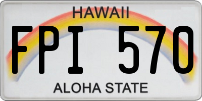HI license plate FPI570