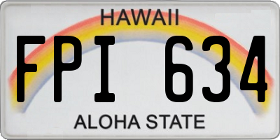 HI license plate FPI634