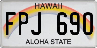 HI license plate FPJ690