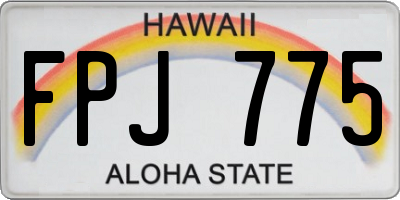 HI license plate FPJ775