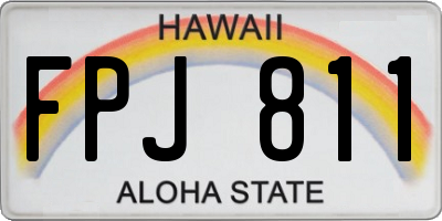 HI license plate FPJ811