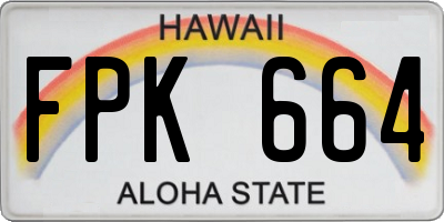 HI license plate FPK664