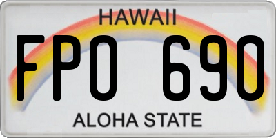 HI license plate FPO690