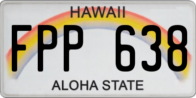 HI license plate FPP638