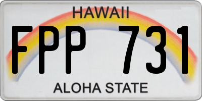 HI license plate FPP731