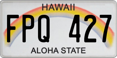 HI license plate FPQ427