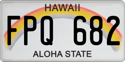 HI license plate FPQ682