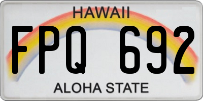 HI license plate FPQ692