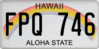 HI license plate FPQ746