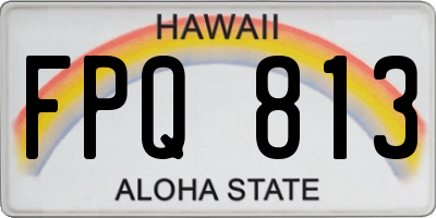 HI license plate FPQ813