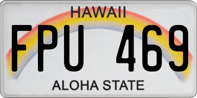 HI license plate FPU469