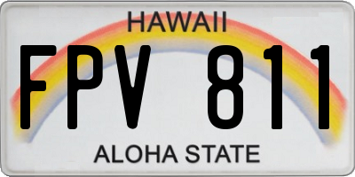 HI license plate FPV811