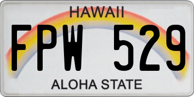HI license plate FPW529