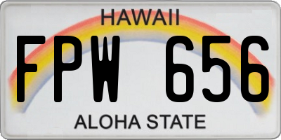 HI license plate FPW656
