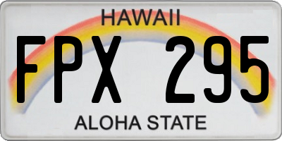 HI license plate FPX295