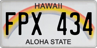 HI license plate FPX434
