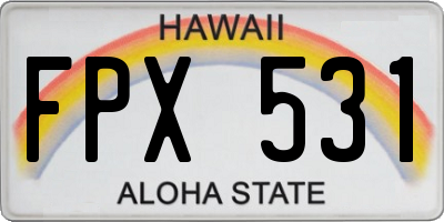 HI license plate FPX531