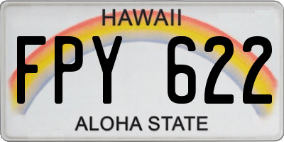 HI license plate FPY622
