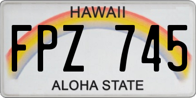 HI license plate FPZ745