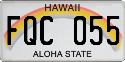 HI license plate FQC055