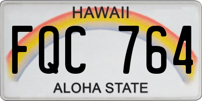 HI license plate FQC764