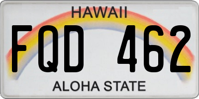 HI license plate FQD462