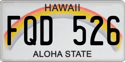 HI license plate FQD526