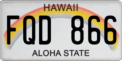 HI license plate FQD866