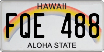 HI license plate FQE488