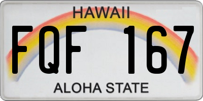 HI license plate FQF167