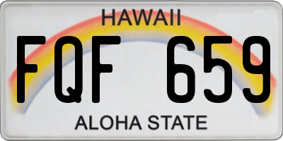HI license plate FQF659