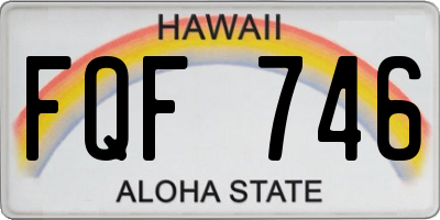 HI license plate FQF746