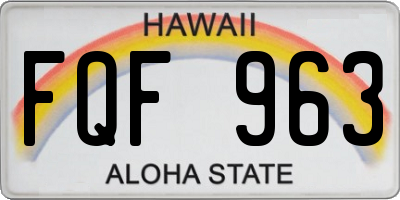 HI license plate FQF963