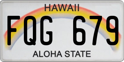 HI license plate FQG679